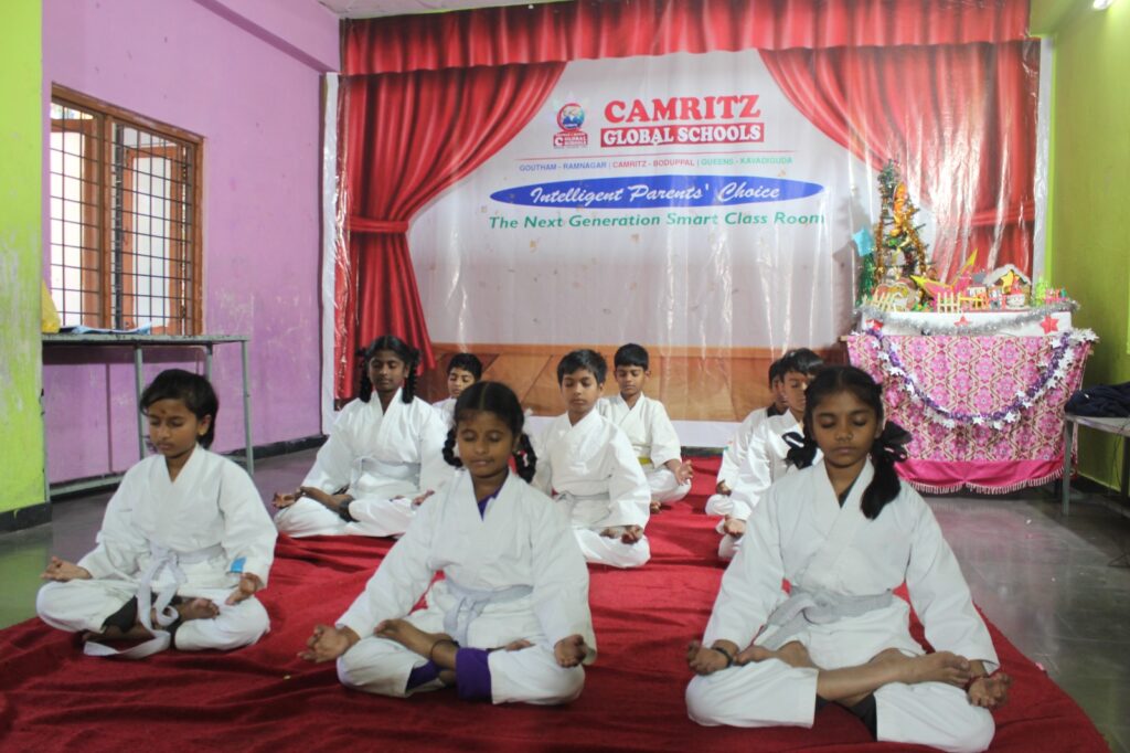 Dynamic image capturing student life and modern facilities at Camritz Global School, proudly the Top CBSE School in Uppal Hyderabad.